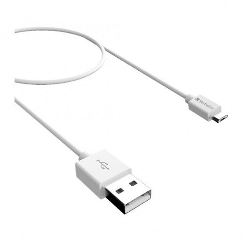 Verbatim 66579 USB cable 1 m USB 2.0 USB A Micro-USB B White