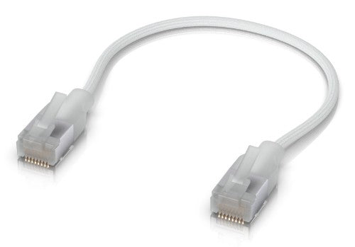 Ubiquiti UACC-Cable-Patch-EL-C6A-0.15M-W networking cable Translucent, White Cat6a