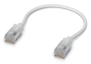 Ubiquiti UACC-Cable-Patch-EL-C6A-0.15M-W networking cable Translucent, White Cat6a