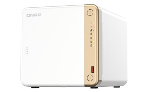 QNAP TS-462-4G NAS/storage server Tower Intel® Celeron® N4505 4 GB DDR4 0 TB QNAP QTS White