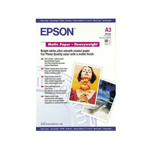 Epson Matte Paper Heavy Weight, DIN A3, 167g/m², 50 Sheets