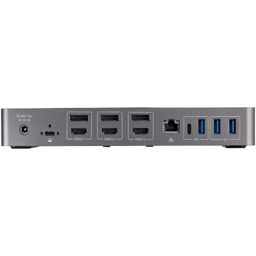 StarTech.com USB-C & USB-A Dock - Hybrid Universal Triple Monitor Laptop Docking Station w/ DisplayPort & HDMI 4K 60Hz - 85W Power Delivery, 6x USB Hub, GbE, Audio - USB 3.1 Gen 2 10Gbps
