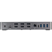 StarTech.com USB-C & USB-A Dock - Hybrid Universal Triple Monitor Laptop Docking Station w/ DisplayPort & HDMI 4K 60Hz - 85W Power Delivery, 6x USB Hub, GbE, Audio - USB 3.1 Gen 2 10Gbps
