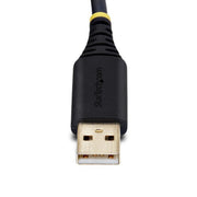 StarTech.com 6.6ft (2m) USB to Null Modem Serial Adapter Cable, COM Retention, FTDI, USB-A to DB9 RS232, Interchangeable DB9 Screws/Nuts, Windows/macOS/Linux