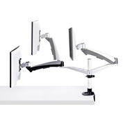 StarTech.com Desk Mount Monitor Arm For 27in 16:9 or 30in 21:9 Ultrawide Screens, VESA 75x75/100x100, Tool-Less Mechanical Spring Arm, C-Clamp/Grommet, TAA
