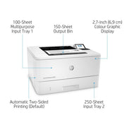 HP LaserJet Enterprise M406dn Black and white Printer, Ethernet Only; Duplex