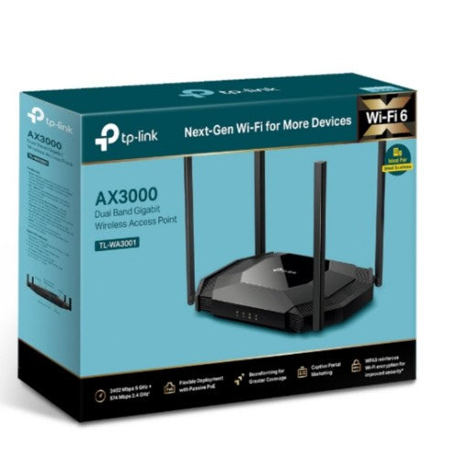 TP-Link TL-WA3001 wireless access point 2402 Mbit/s Black Power over Ethernet (PoE)