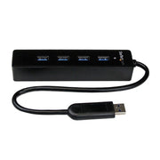 StarTech.com 4 Port Portable SuperSpeed USB 3.0 Hub with Built-in Cable - 5Gbps