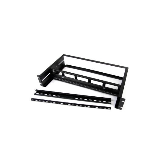 StarTech.com 2U DIN Rail Kit for Standard 19" Rack - Adjustable Depth Rackmount DIN Rail with Top Hat, Mini, G Rails, 27lbs/12.5kg Weight Capacity