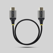 StarTech.com 50cm (1.6ft) Premium Certified High Speed HDMI Cable, Ultra Flexible HDMI Cable, 4K 60Hz/1440p 144Hz w/HDR10/ARC, 18Gbps, High Flex Braided HDMI Cord