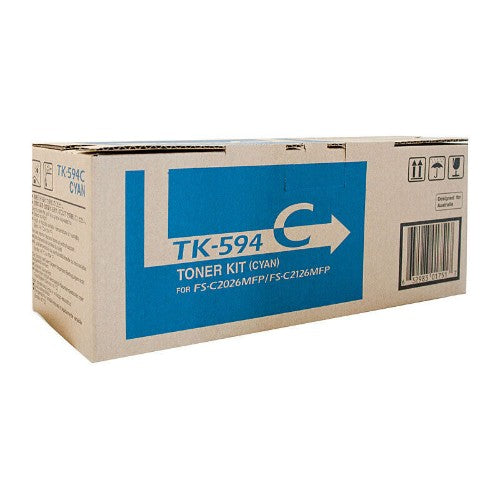 KYOCERA TK-594C CYAN TONER KIT YIELD 5K FS-C2026MFPFS-C2126MFP FS-C5250DN FS-C2626MFP C2526