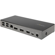 StarTech.com USB C Dock - Triple 4K Monitor USB Type-C Docking Station - 100W Power Delivery - DP 1.4 Alt Mode & DSC, 2x DisplayPort 1.4/HDMI 2.0 - 6xUSB (2x 10Gbps), SD - Windows/Chrome