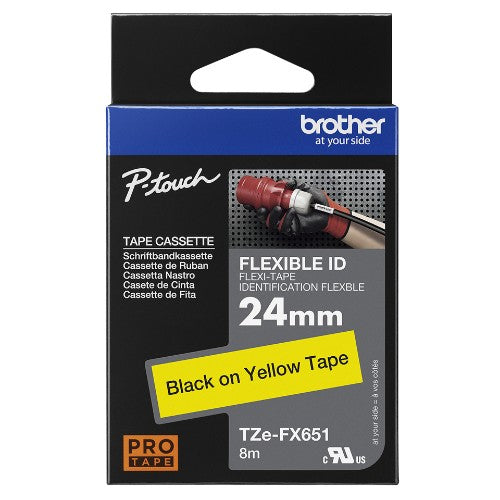 Brother TZE-FX651 label-making tape Black on yellow TZ
