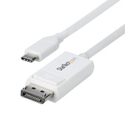 StarTech.com 6ft (2m) USB-C to DisplayPort 1.2 Cable, Bidirectional, 4K 60Hz, White Video Adapter Cord for Apple MacBook Pro / Air M1 M2 M3 M4, Mac Mini / Studio, Thunderbolt Compatible