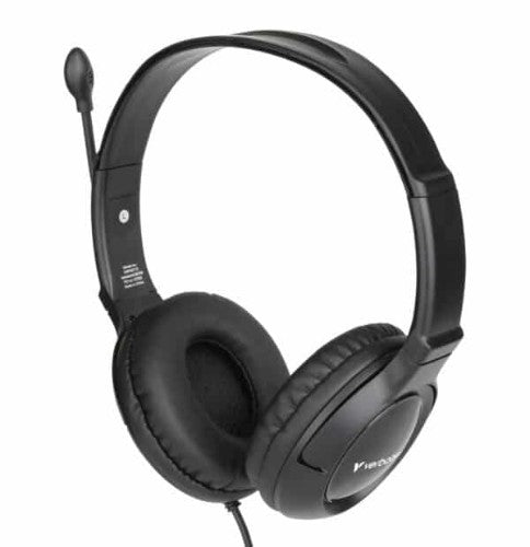 Verbatim Headset with Noise Cancelling Mic Wired Head-band Calls/Music Black