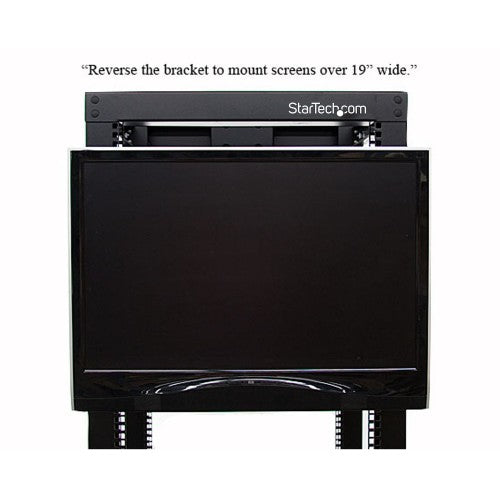 StarTech.com 4U Universal VESA LCD Monitor Mounting Bracket for 19-inch Rack or Cabinet - TAA Compliant - Cold-Pressed Steel Bracket