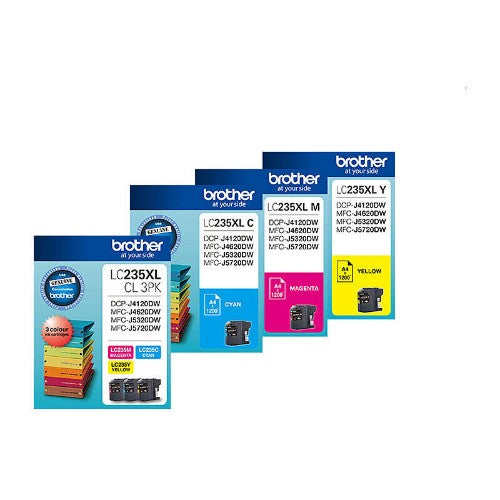 Brother LC235XL COLOUR VALUE PACK 1XCYAN 1X MAGENTA 1X YELLOW