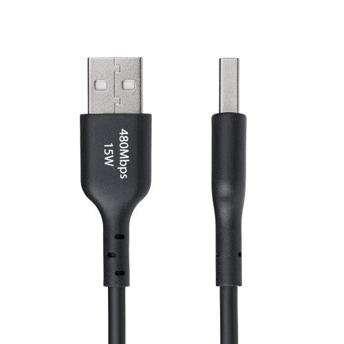 StarTech.com 1ft (30cm) USB-A to USB-C Charging Cable, Charge & Sync, 3A, USB 2.0, TPE Jacket - Black USB Charging Cord