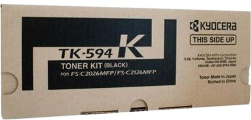KYOCERA TK-594K BLACK TONER KIT YIELD 7K FOR FS-C2026MFPFS-C2126MFP FS-C5250DN FS-C2626 C2526MFP
