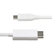 StarTech.com 6ft (2m) USB-C to DisplayPort 1.2 Cable, Bidirectional, 4K 60Hz, White Video Adapter Cord for Apple MacBook Pro / Air M1 M2 M3 M4, Mac Mini / Studio, Thunderbolt Compatible