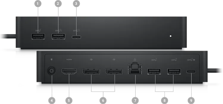 DELL Universal Dock - UD22 Docking USB 3.2 Gen 1 (3.1 Gen 1) Type-C Black