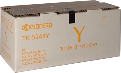 KYOCERA TK-5244Y TONER YELLOW 3K FOR P5026CDW/ECOSYS P5026CDN