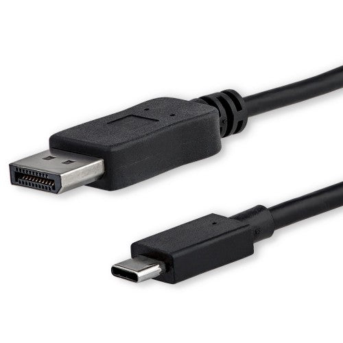 StarTech.com 6ft (1.8m) USB C to DisplayPort 1.2 Cable 4K 60Hz - USB-C to DisplayPort Adapter Cable HBR2 - USB Type-C DP Alt Mode to DP Monitor Video Cable - Works with Thunderbolt - Black