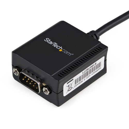 StarTech.com 6ft (1.8m) 1-Port FTDI USB to Serial RS232 Adapter Cable with COM Retention, USB to RS232 Adapter - TAA