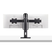 StarTech.com Crossbar Dual Monitor Desk Stand For Double 27-inch Screens, VESA Mount 75x75/100x100, Toolless Height Adjustment, Up To 13.2lb (6kg) Per Display