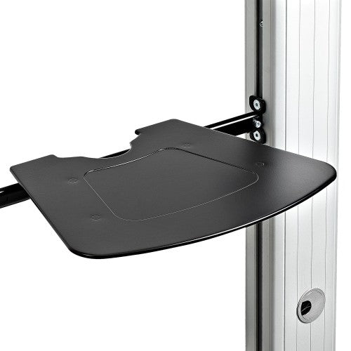 StarTech.com Dual TV Cart for 37-60in VESA TVs up to 110lb/50kg each - Height Adjustable TV Mount, Mobile Display Cart w/ Equipment Shelves - Rolling TV Cart on Wheels - Rolling TV Stand