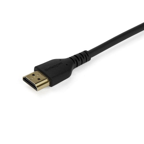StarTech.com 6ft (2m) Slim HDMI Cable, Flexible Premium Certified HDMI 2.0 Cord with Ethernet, UHD 4K 60Hz HDR10, Durable Aramid Fiber Design with TPE Jacket