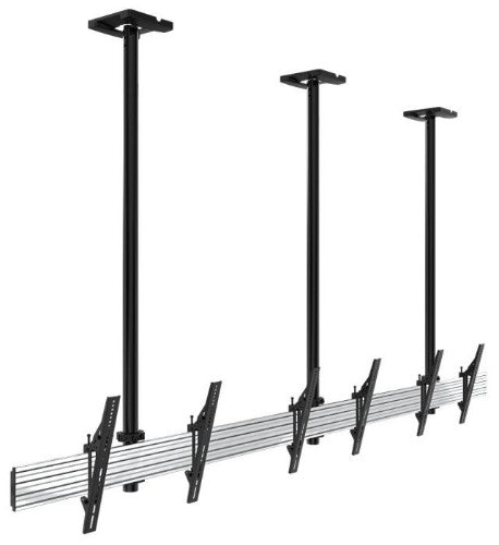 Atdec ADBS-3X1-30T3C signage display mount Black, Silver