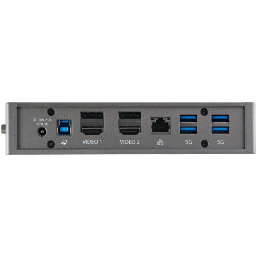 StarTech.com USB-C USB-A Dock - Hybrid Universal USB 3.0 Docking Station for USB-C or USB-A Laptop - Dual Monitor 4K 60Hz HDMI/DisplayPort - 6x USB-A, GbE - USB 5Gbps - Windows/Mac