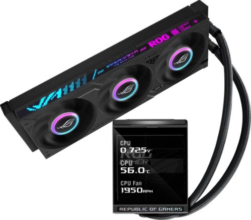 ASUS ROG Strix LC IV 360 ARGB LCD Processor Liquid cooling kit 12 cm Black