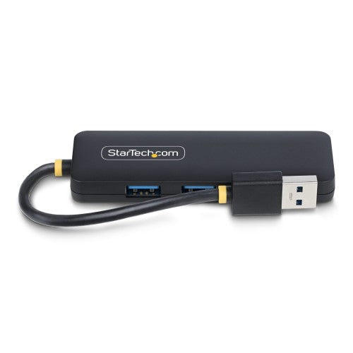 StarTech.com 4-Port USB-A Hub, 5Gbps, Bus Powered, Small Travel Mini USB Hub, Multi-Port USB 3.0 Splitter, Portable USB Hub, Overcurrent Protection (OCP)