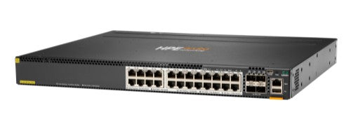 HPE Aruba Networking Networking CX6300M 24-port Smart Rate 1/2.5/5GbE Class 6 PoE and 4-port SFP56 Switch