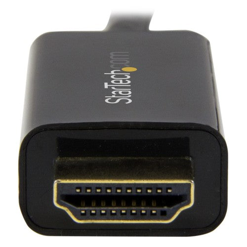StarTech.com 6.6ft (2m) DisplayPort to HDMI Cable - 4K 30Hz - DisplayPort to HDMI Adapter Cable - DP 1.2 to HDMI Monitor Cable Converter - Latching DP Connector - Passive DP to HDMI Cord