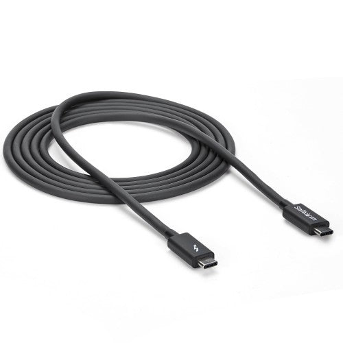 StarTech.com 2m (6.6ft) Thunderbolt 3 Cable, 20Gbps, 100W PD, 4K, Thunderbolt Certified, Compatible with Thunderbolt 4/USB 3.2/DisplayPort