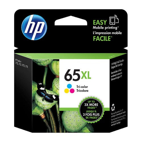 HP NO.65XL TRI COLOUR INK N9K03AA 300 PAGES CYAN MAGENTA YELLOW