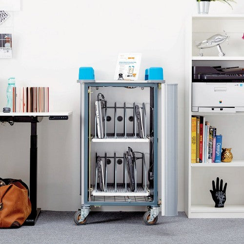 LapCabby LAP10VBL Portable device management cart Blue, Grey, Lime, Orange, Purple, White