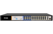 D-Link DES-F1026P-E network switch Unmanaged Gigabit Ethernet (10/100/1000) Power over Ethernet (PoE) 1U Black