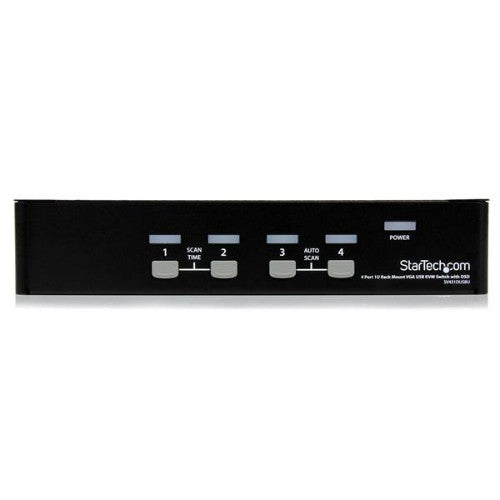StarTech.com 4 Port 1U Rackmount USB KVM Switch with OSD - TAA