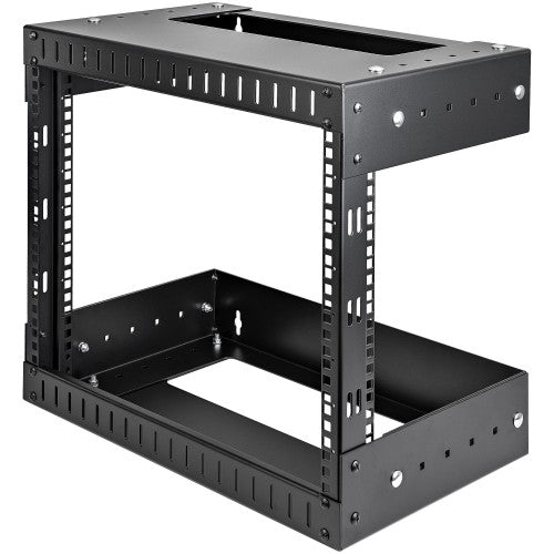 StarTech.com 2-Post 8U Heavy-Duty Wall Mount Network Rack, 19" Open Frame Server Rack with Adjustable Depth, Wall Mount Data Rack for IT / AV / Patch Panel / Computer Equipment - Cage Nuts and Screws Included