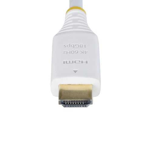 StarTech.com 10ft (3m) Premium Certified High Speed HDMI Cable, 4K 60Hz/1440p 144Hz, HDR10/HDCP 2.2/ARC, 18Gbps, UHD HDMI 2.0 Cord for TV/Monitor/Display, TPE Jacket, White
