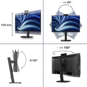 Philips 3000 series 24B2U3301H computer monitor 60.5 cm (23.8") 1920 x 1080 pixels Full HD LCD Black