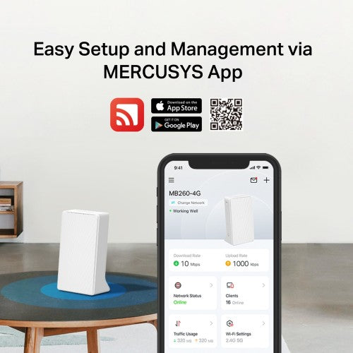 Mercusys 4G+ Cat6 AX1500 Wireless Dual Band Gigabit Router