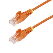 StarTech.com 3m Orange Slim CAT6 Ethernet Cable, Snagless, 100W PoE, UTP, LSZH, 28AWG Pure Bare Copper Wire, Slim RJ45 Network Patch Cord w/Strain Reliefs, Individually Tested