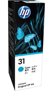 HP 31 70ML 8000 PAGES CYAN INK BOTTLE FOR HP SMART TANK 455