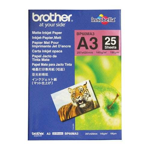 Brother BP60MA3 printing paper A3 (297x420 mm) Matte 25 sheets White