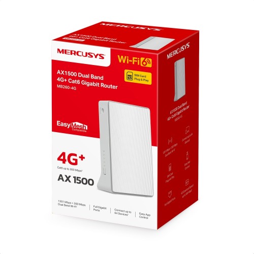 Mercusys 4G+ Cat6 AX1500 Wireless Dual Band Gigabit Router